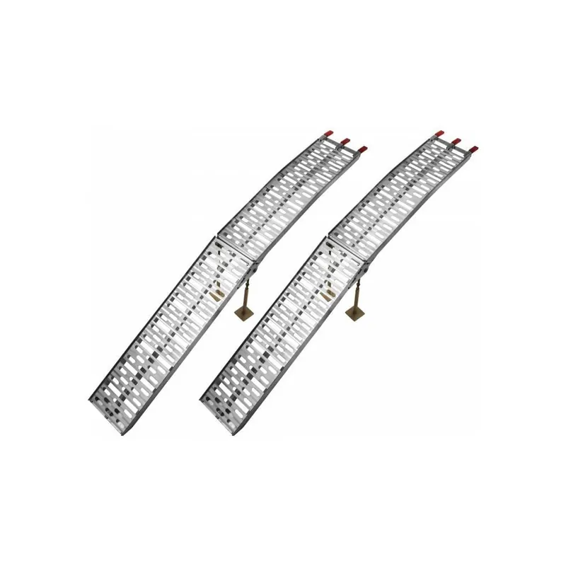 Nájezdová rampa HD - skládací - hliníková (s podpěrou), Q-TECH (max. nosnost 680 kg, 1 pár) Dokud Zásoby Vydrží