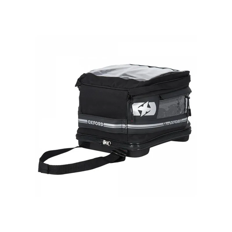 Tankbag na motocykl F1 QR, OXFORD (černý, s rychloupínacím systémem na víčka nádrže, objem 18 l) Omezená Nabídka