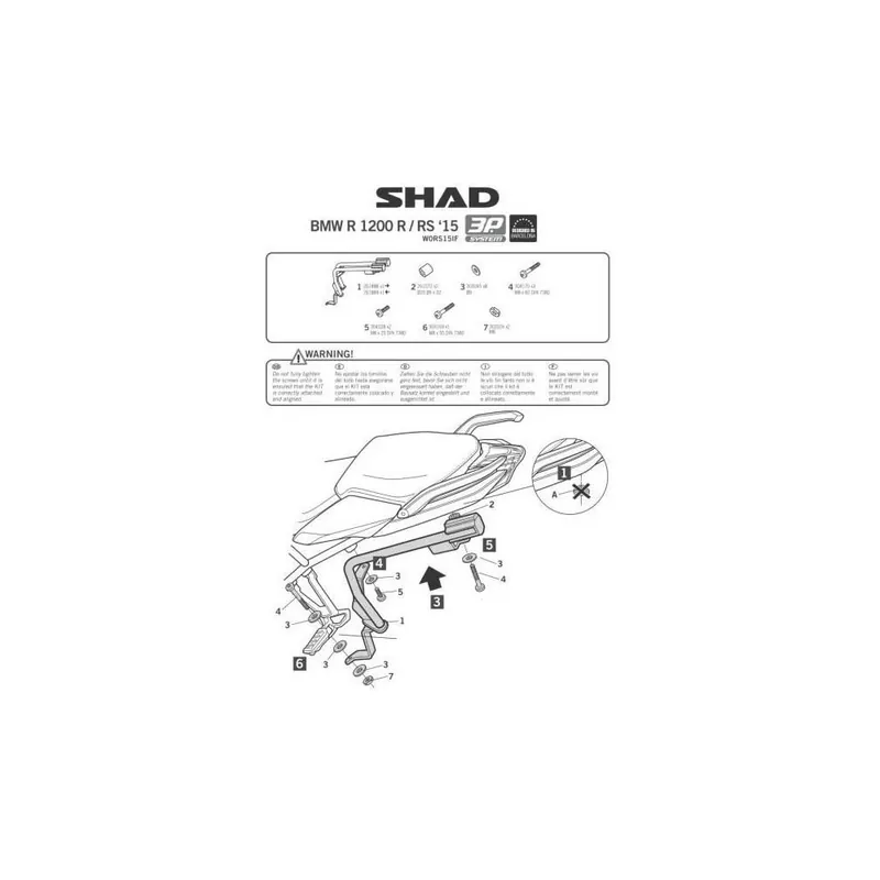 Montážní sada boxů SHAD 3P pro BMW R1200 Značkový