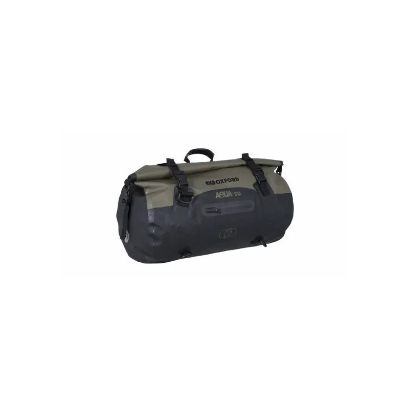 Trendový Vodotěsný vak Aqua T-50 Roll Bag, OXFORD (khaki/černý, objem 50 l)