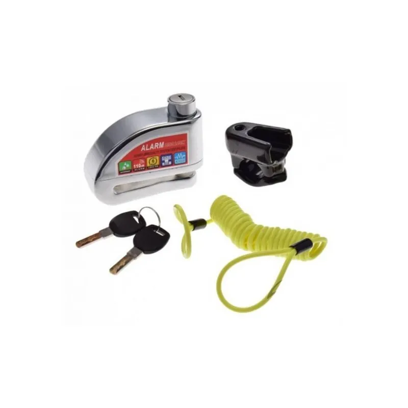 Moto zámek s alarmem chrom (5x54x7) Jen Po Omezenou Doba