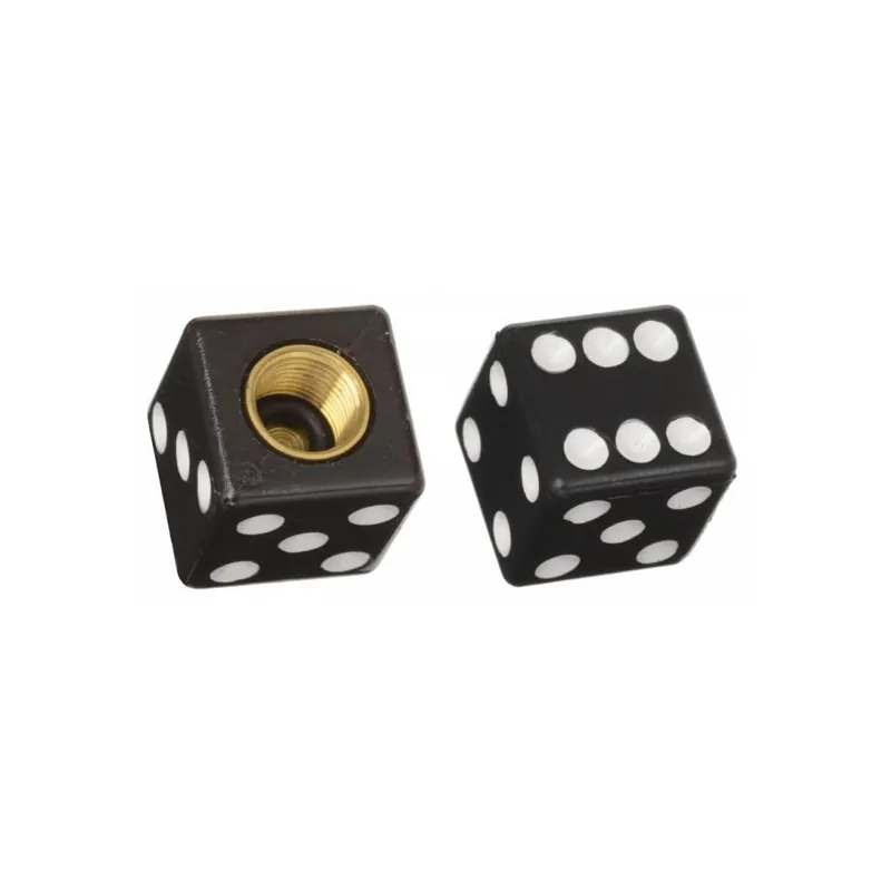 čepičky ventilků Lucky Dice, OXFORD (černé, pár) Levný