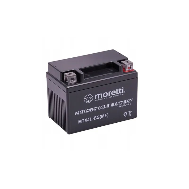 Bezúdržbová gelová baterie Moretti MTX4L-BS, 12V 4Ah Záruka V Ceně