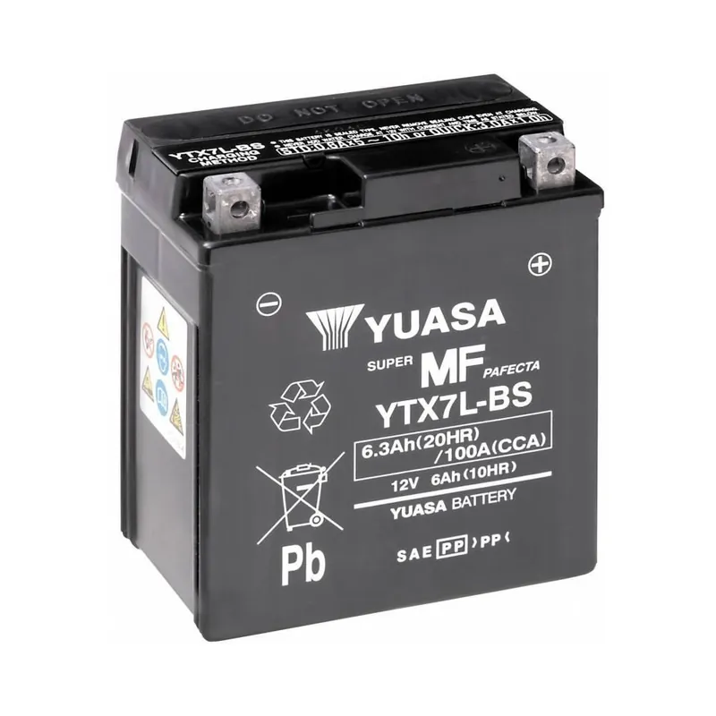 Jen Po Omezenou Doba Motobaterie 12V, YTX7L, 6,3Ah, 100A, bezúdržbová MF AGM 115x72x132, YUASA originál (aktivovaná ve výrobě)