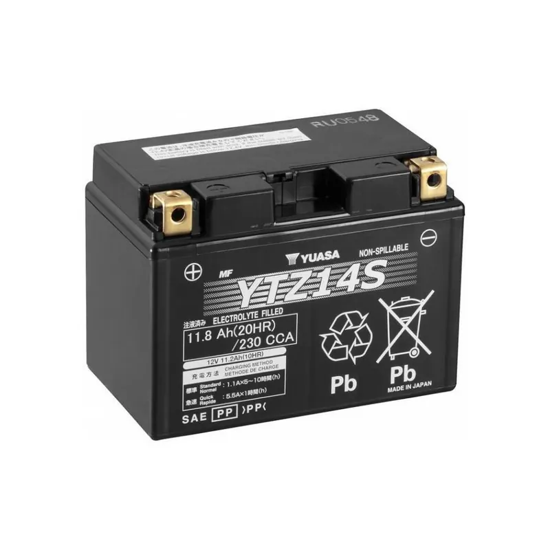 Motobaterie 12V, YTZ14S, 11,8Ah, 230A, bezúdržbová SUPER MF AGM 150x87x110, YUASA originál (aktivovaná ve výrobě) Kup Teď