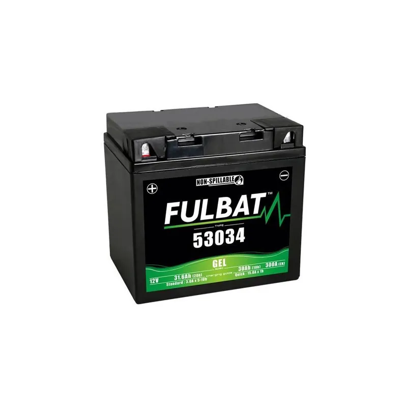 Super Cena Baterie 12V, 53034 GEL, 30Ah, 300A, bezúdržbová GEL technologie 178x123x166 FULBAT (aktivovaná ve výrobě)