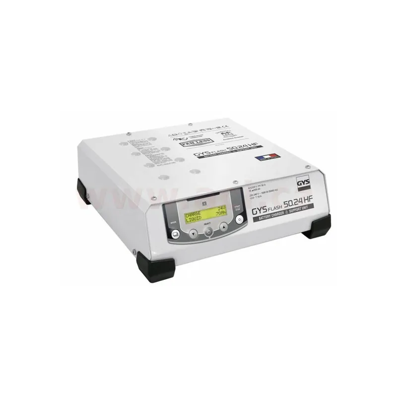 Nabíječka/stabilizovaný zdroj GYSFLASH 50.24 HF, 6/12/24 V, 10-600 Ah, 50 A, kabely 5 m, menu v češtině Velkoobchod