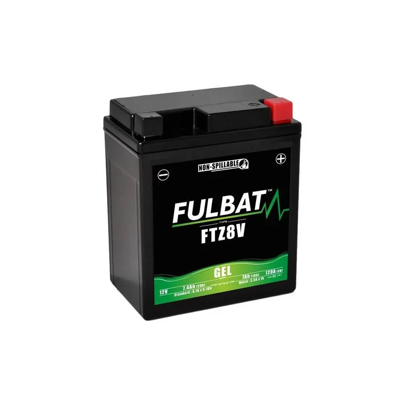 Baterie 12V, YTZ8V GEL, 7Ah, 120A, bezúdržbová GEL technologie 113x70x130 FULBAT (aktivovaná ve výrobě) Záruka V Ceně