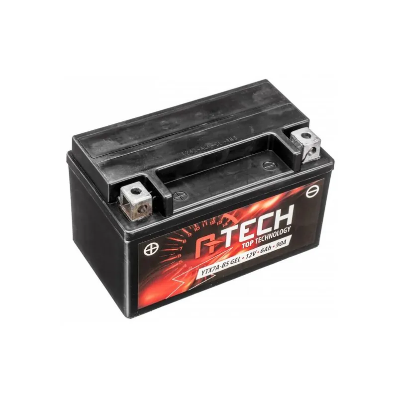 Hit Sezóny Baterie 12V, YTX7A-BS GEL, 6Ah, 90A, bezúdržbová GEL technologie 150x87x94, A-TECH (aktivovaná ve výrobě)