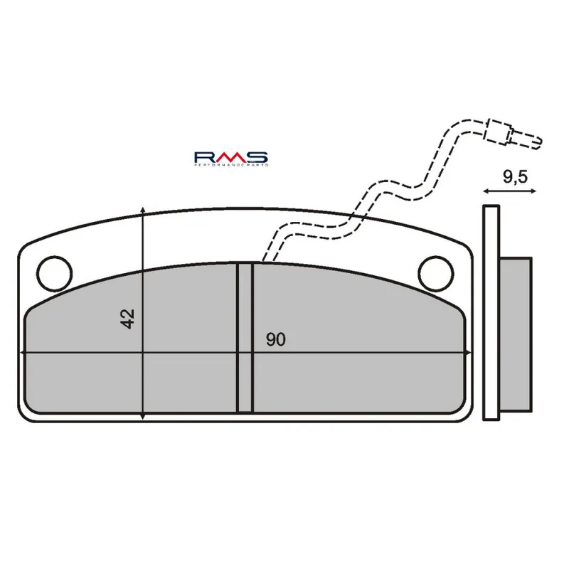 Brzdové destičky RMS 225100540 organické Vysoce Kvalitní