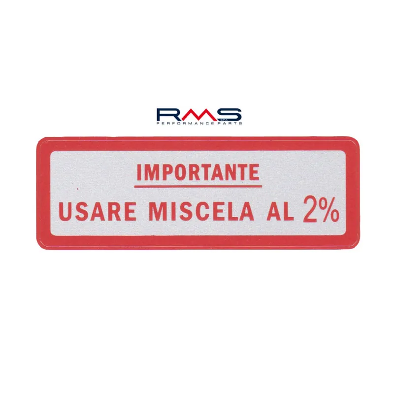 Originální Štítek RMS 142720480 velký "Miscela 2%" (10 kusů)