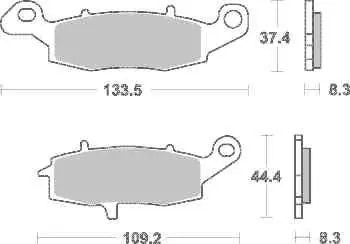 Výprodej Brzdové destičky SBS zadní KAWASAKI 1500 Mean Streak rok 02-03