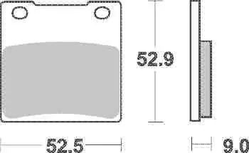 Vysoce Kvalitní Brzdové destičky SBS zadní KAWASAKI ZXR 750 H2 (ZX) (90) rok 89-92