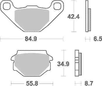 Akční Nabídka Brzdové destičky SBS zadní APRILIA 125 Pegaso rok 92-99