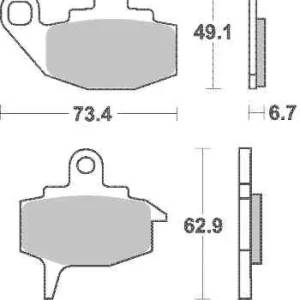 Značkový Brzdové destičky SBS přední KAWASAKI KX 125 rok 87-88