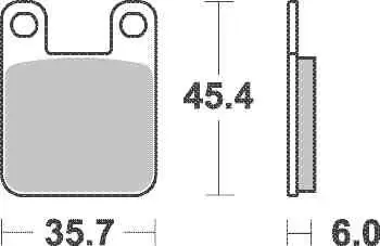 Zlevněný Brzdové destičky SBS zadní DERBI 125 Derbi Senda R (04-07) rok 04-05