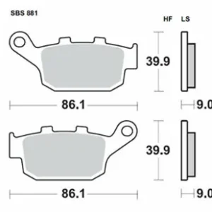 Značkový Brzdové destičky Brembo zadní SUZUKI SFV 650 Gladius rok 09-16