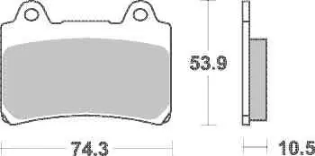 Vysoce Kvalitní Brzdové destičky TRW Lucas zadní YAMAHA XV 1700 Road Warrior rok 02