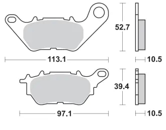 Akční Nabídka Brzdové destičky Brembo zadní YAMAHA 300 Tricity rok 20-24