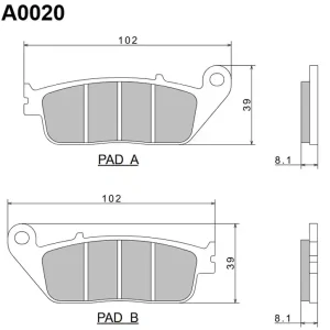Akce Brzdové destičky NISSIN přední SUZUKI DL 250 V-Strom rok 17-23