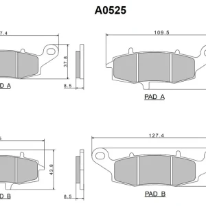 Aktuální Sada brzdových destiček Nissin přední KAWASAKI Z 750 S rok 05-06