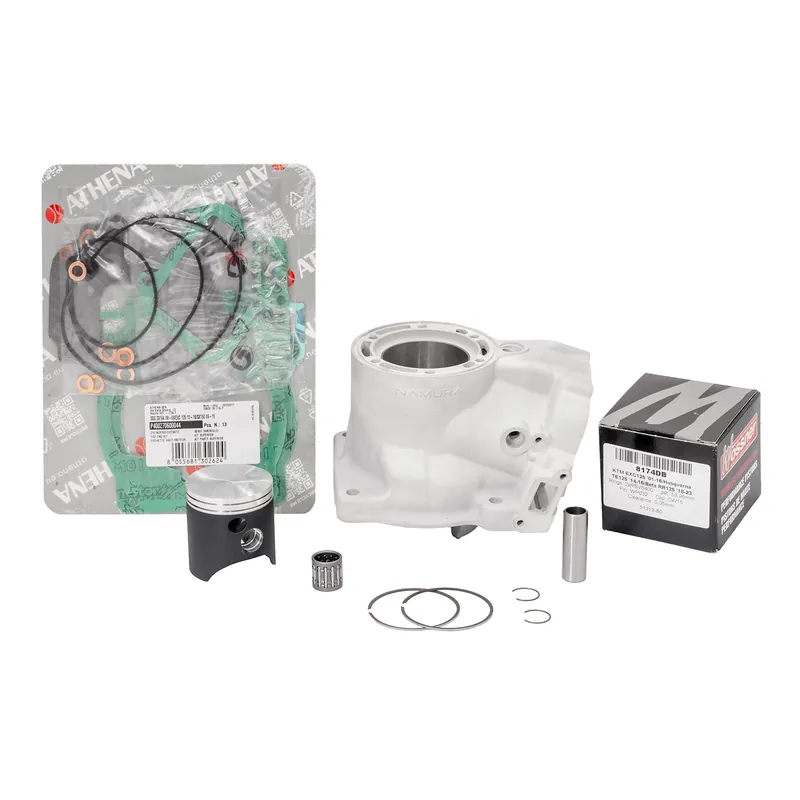 Nejprodávanější NAMURA kompletní válec KTM SX 125 07-15 KTM EXC 125 07-16, HUSQVARNA TE 125 12-14, HUSABERG TE 125 KTM ENGINE (STD. 54 mm) ( CYLINDER, píst VERTEX, top end ATHENA, ložisko ) NICASIL