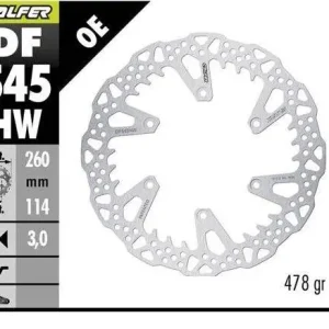 Top Prodej GALFER přední brzdový kotouč DUCATI DESMO 450MX 24-26 (260X114X3mm) SHARK ENDURO MX