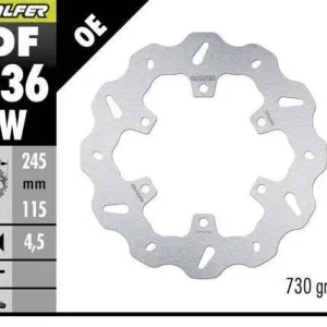 Speciální Cena GALFER brzdový kotouč zadní DUCATI 350/400/600/620/750/800/851/888/ 900/907/959 89-; MONSTER 600/620/695/696/750/800/821/937 94-; SCRAMBLER 800/1000 15-(WAVE DISC) (245X115X4,5mm)