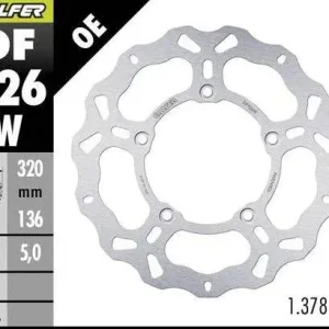 GALFER brzdový kotouč zadní BMW K 1600GT 11; K 1600 GRAND AMERICA 18- (WAVE FIXED) (320X136X5mm) Cenový Hit