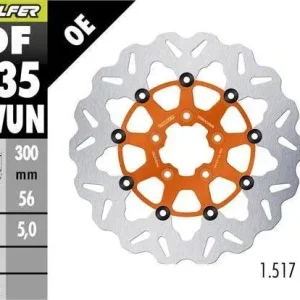 GALFER přední brzdový kotouč HARLEY-DAVIDSON (300X56X5) plovoucí barva oranžová Výprodej