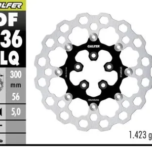Originální GALFER brzdový kotouč zadní HARLEY-DAVIDSON (300X56X5) plovoucí (QUBIQ)