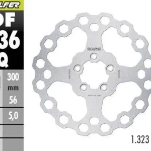 GALFER brzdový kotouč zadní HARLEY-DAVIDSON (300X56X5) (QUBIQ) Ihned K Objednání