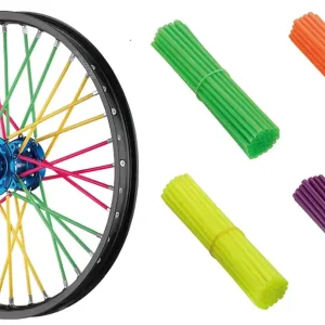 Akce ACCEL návleky na špice barva zelená - komplet na dva ráfky (2 X 38 kus)