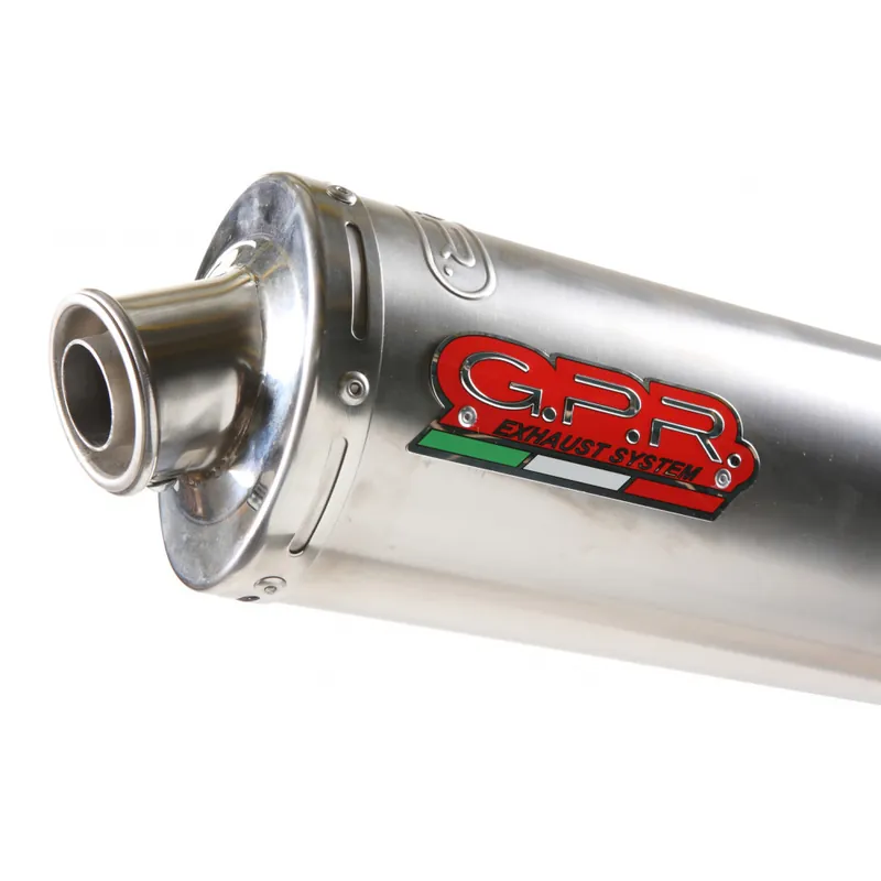 Cenový Hit Slip-on exhaust GPR INOX ROUND H.167.IT Brushed Stainless steel including removable db killer, link pipe and catalyst