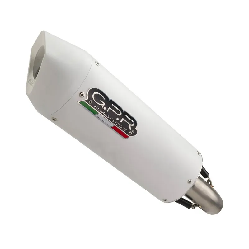 Bezpečná Platba Slip-on exhaust GPR ALBUS EVO4 E5.K.170.1.ALBE5 White glossy including removable db killer and link pipe