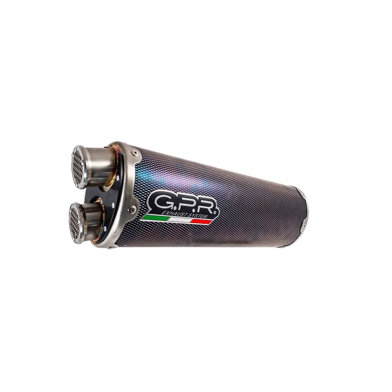 Slip-on exhaust GPR DUAL E4.BM.99.DUAL.PO Inox Carbon look including removable db killer and link pipe Cenově Výhodný