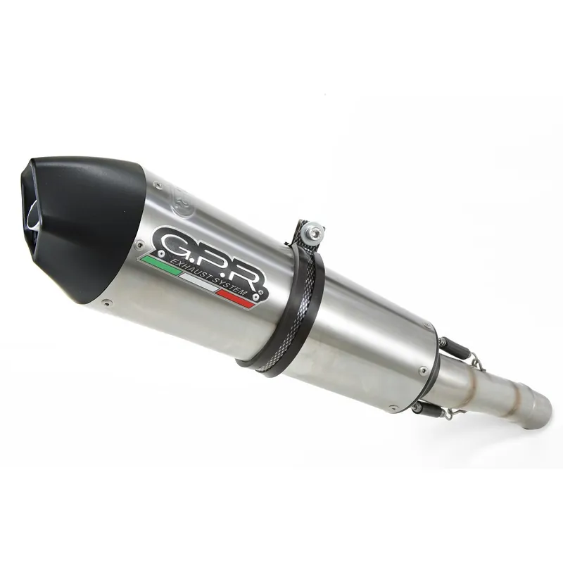 Slip-on exhaust GPR GPE ANN. CAN.3.GPAN.TO Brushed Titanium including removable db killer and link pipe Zlevněný