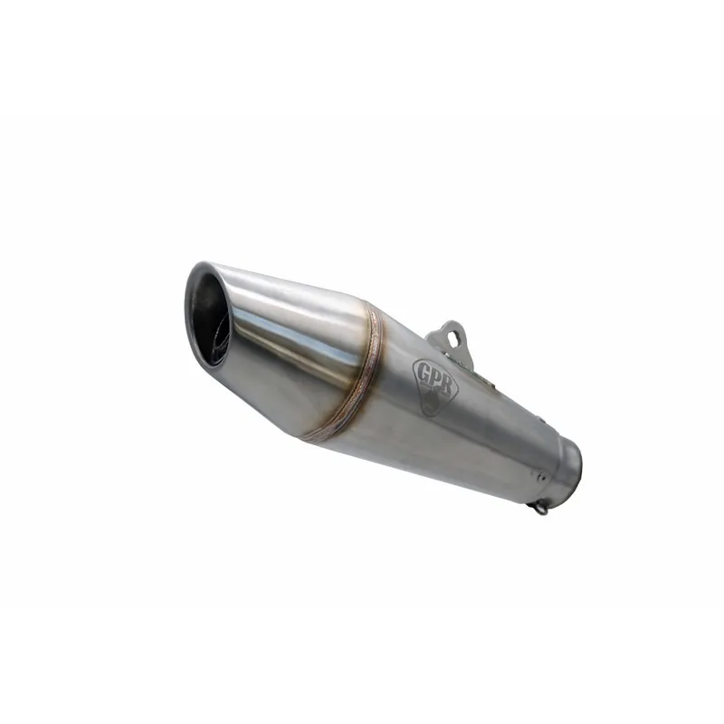 Nová Kolekce Universal racing silencer GPR VINTAVOGE CAFÉ RACER CAFE.RACE.6 Brushed Stainless steel without link pipe