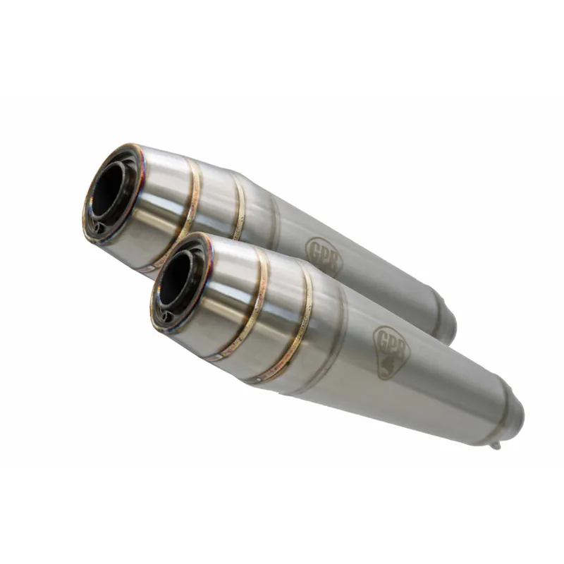 Dual universal silencer kit GPR DEEPTONE CAFE.65.DE Brushed Stainless steel without link pipes Super Cena