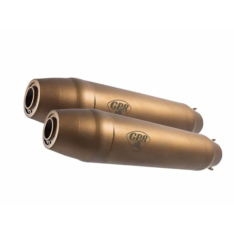 Dual universal silencer kit GPR DEEPTONE CAFÉ RACER CAFE.39.DBR Bronze without link pipes Výprodej