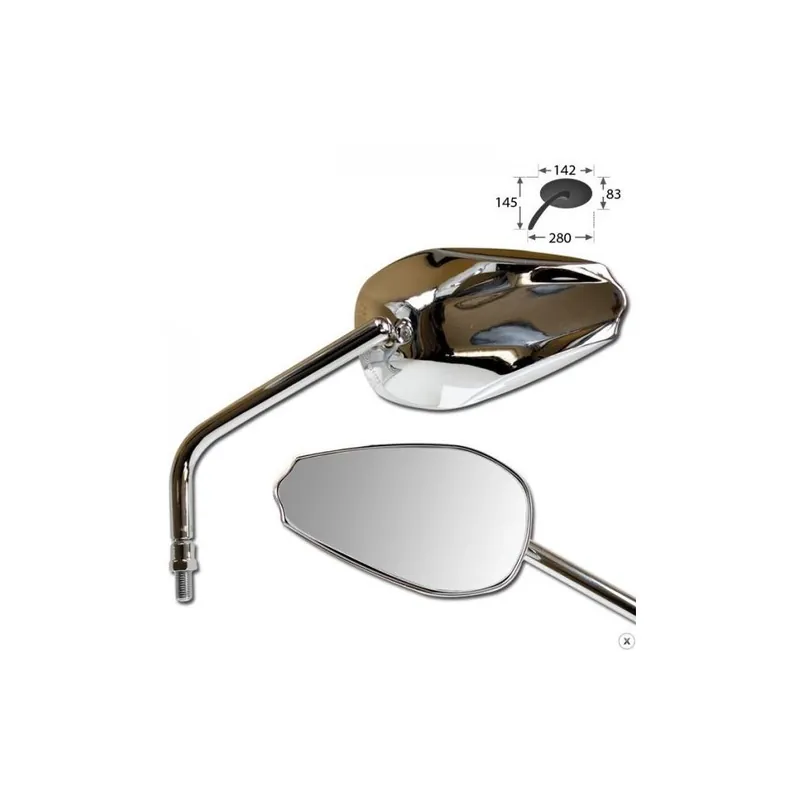 Zrcátko uni chrom oboustranné - pár 282693 Akce