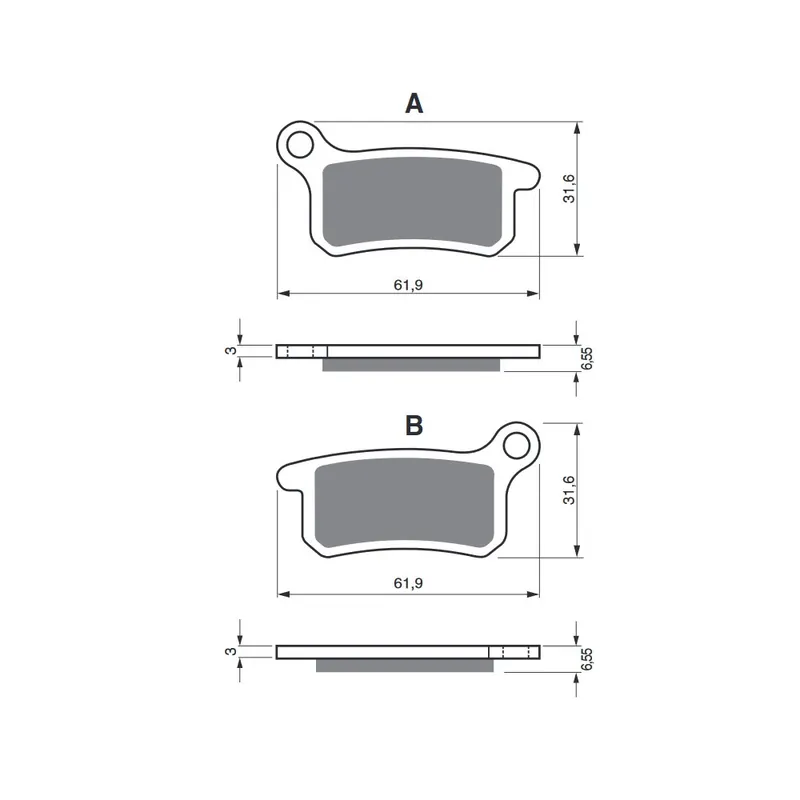 Top Prodej Brzdové destičky GOLDFREN 185 K1