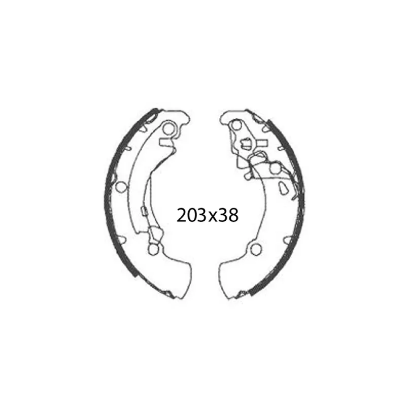 Rear brake shoes RMS 225120630 (set) Záruka V Ceně