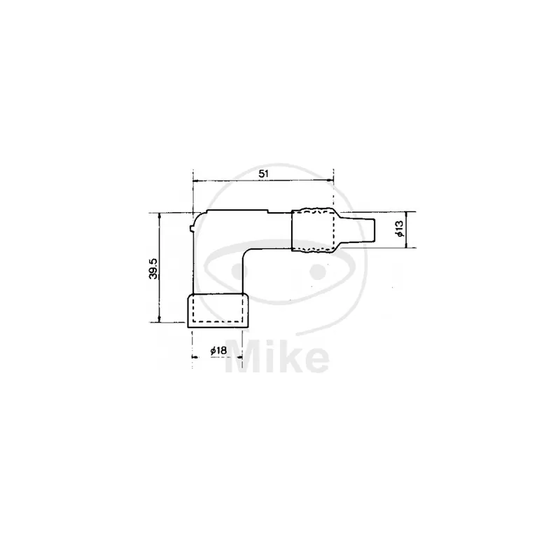 Koncovka zapalovací svíčky NGK LD05F-R červená Autentický
