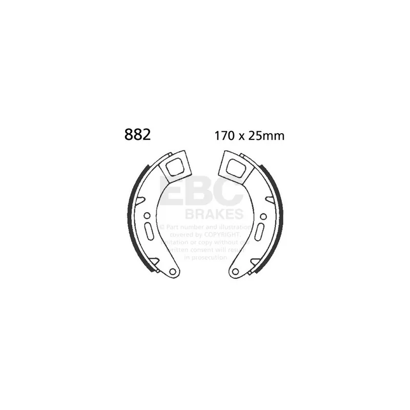 Sada brzdových čelistí EBC 882 Doprava Zdarma