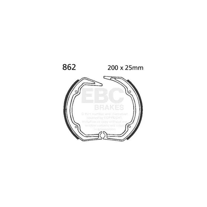 Oblíbený Sada brzdových čelistí EBC 862