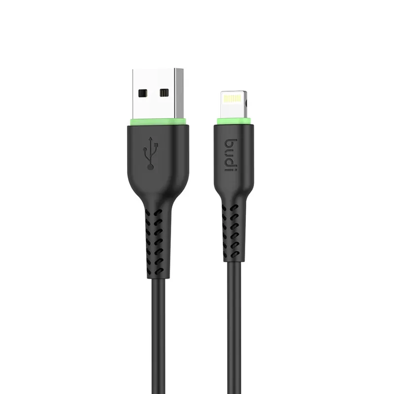 nabíjecí datový kabel GR s konektory USB-A a Lightning 1m černý Finální Výprodej