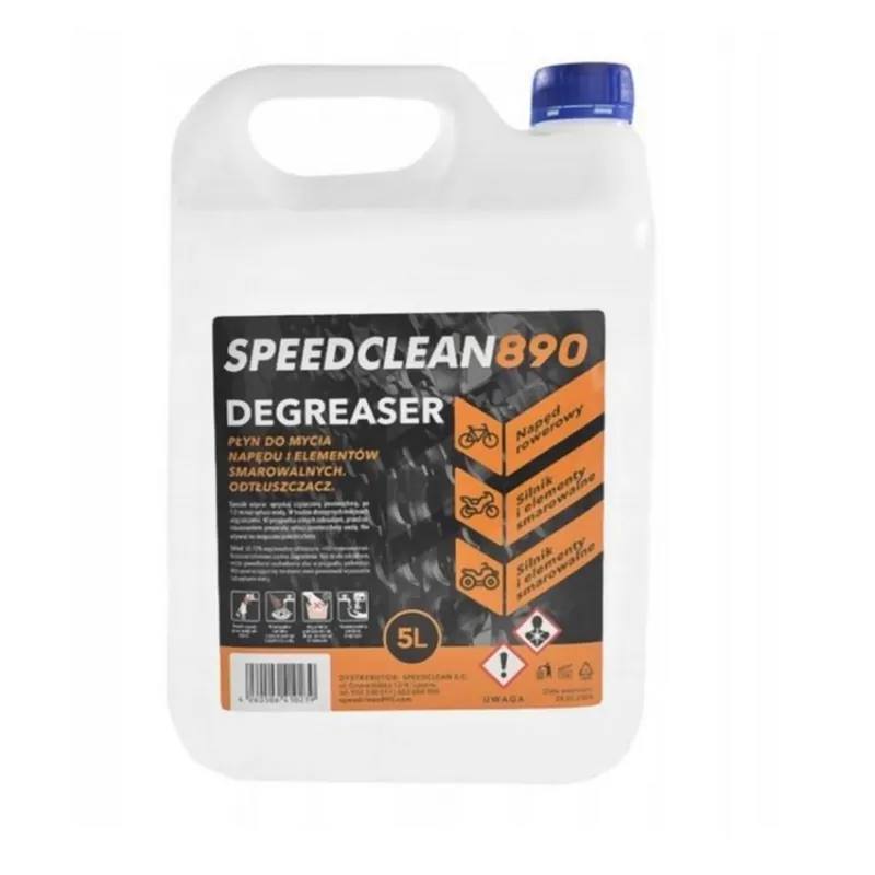 SPEEDCLEAN 890 DEGREASER tekutina na umývání pohonu motocyklovéGO i GO, motoru i dílů mazivooválnýCH POJEMNOSĆ 5L Víkendová Akce