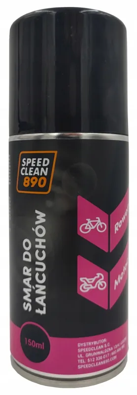 SPEEDCLEAN 890 mazivo na řetězy motocyklů a jízdních kol ve spreji objem 150ML Vysoce Kvalitní
