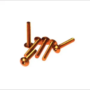 V PARTS (VICMA) sada šroubů do kapotáže M5X30 (6kusů) barva oranžová (plochý allen)(TA530NO) Speciální Cena